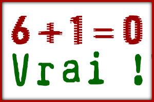 les mathématiques de reinitialisation : 6+1=0, c'est vrai !